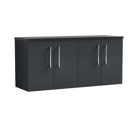 NUIE 1200mm Wall Hung 4-Door Vanity & Laminate Worktop