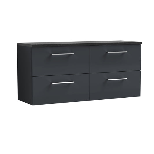 NUIE 1200mm Wall Hung 4-Drawer Vanity & Laminate Worktop