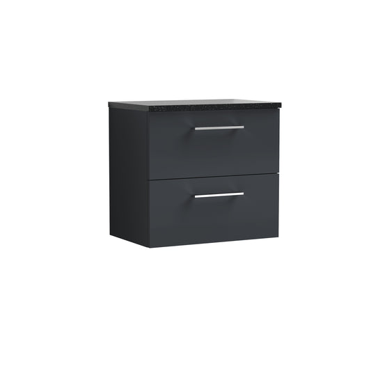 NUIE 600mm Wall Hung 2 Drawer Vanity & Laminate Top