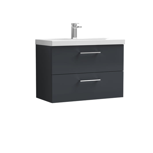NUIE 800mm Wall Hung 2 Drawer Vanity & Basin 3