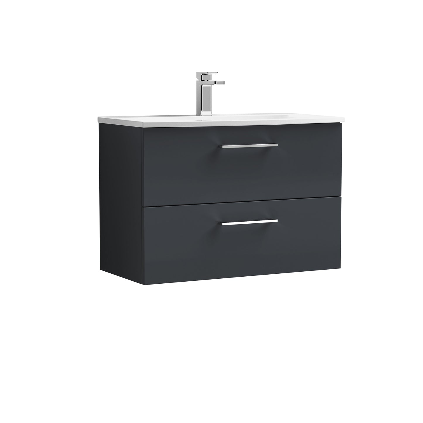 NUIE 800mm Wall Hung 2 Drawer Vanity & Basin 4