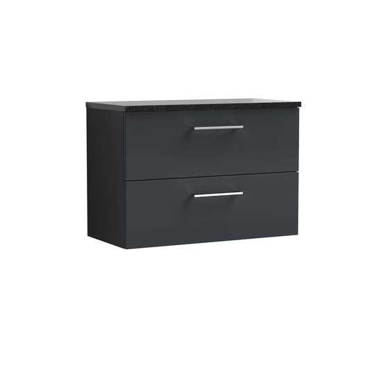 NUIE 800mm Wall Hung 2 Drawer Vanity & Laminate Top