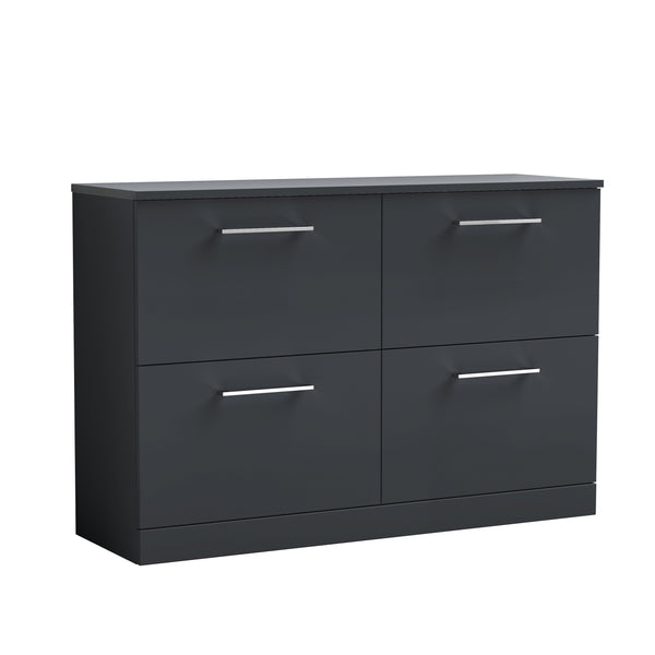 NUIE 1200mm Floor Standing 4 Drawer Vanity & Worktop