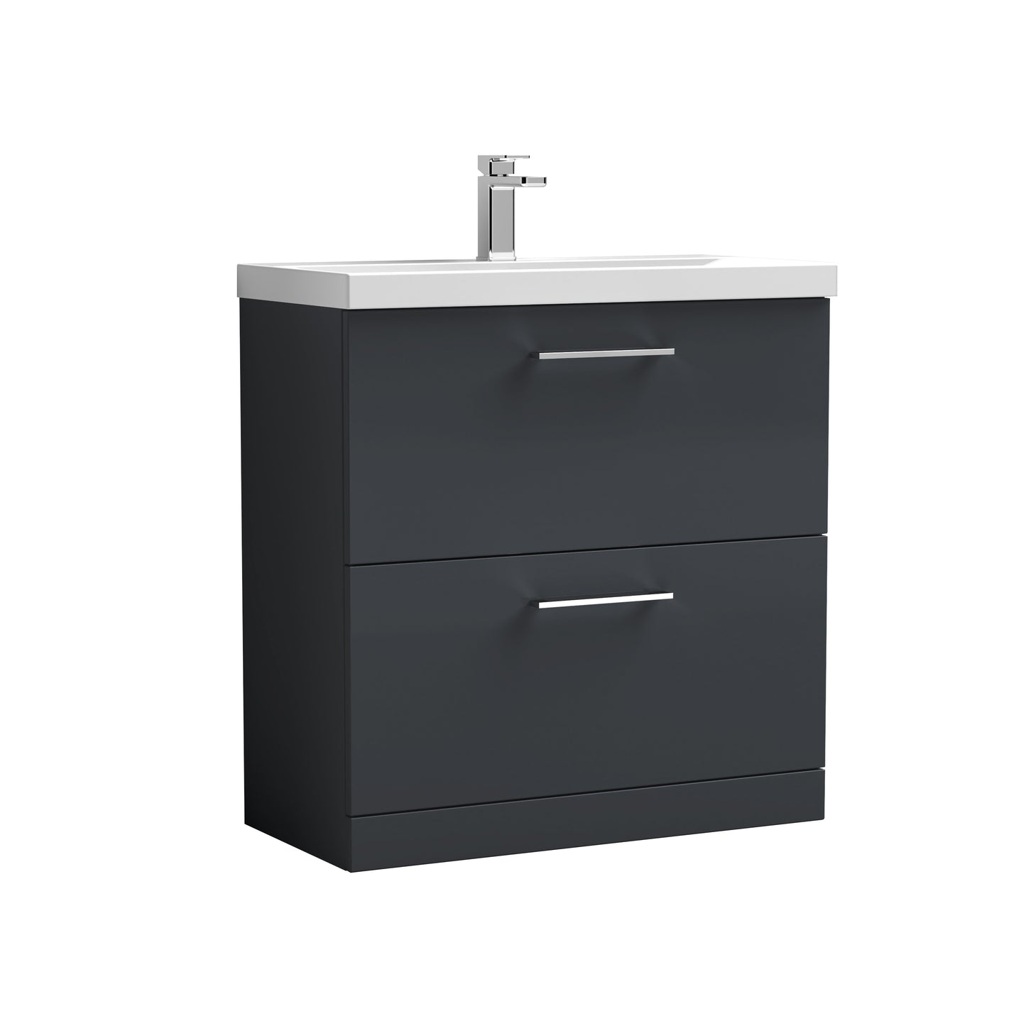NUIE 800mm Floor Standing 2 Drawer Vanity & Basin 3