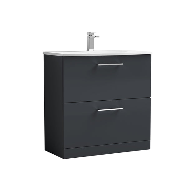 NUIE 800mm Floor Standing 2 Drawer Vanity & Basin 4