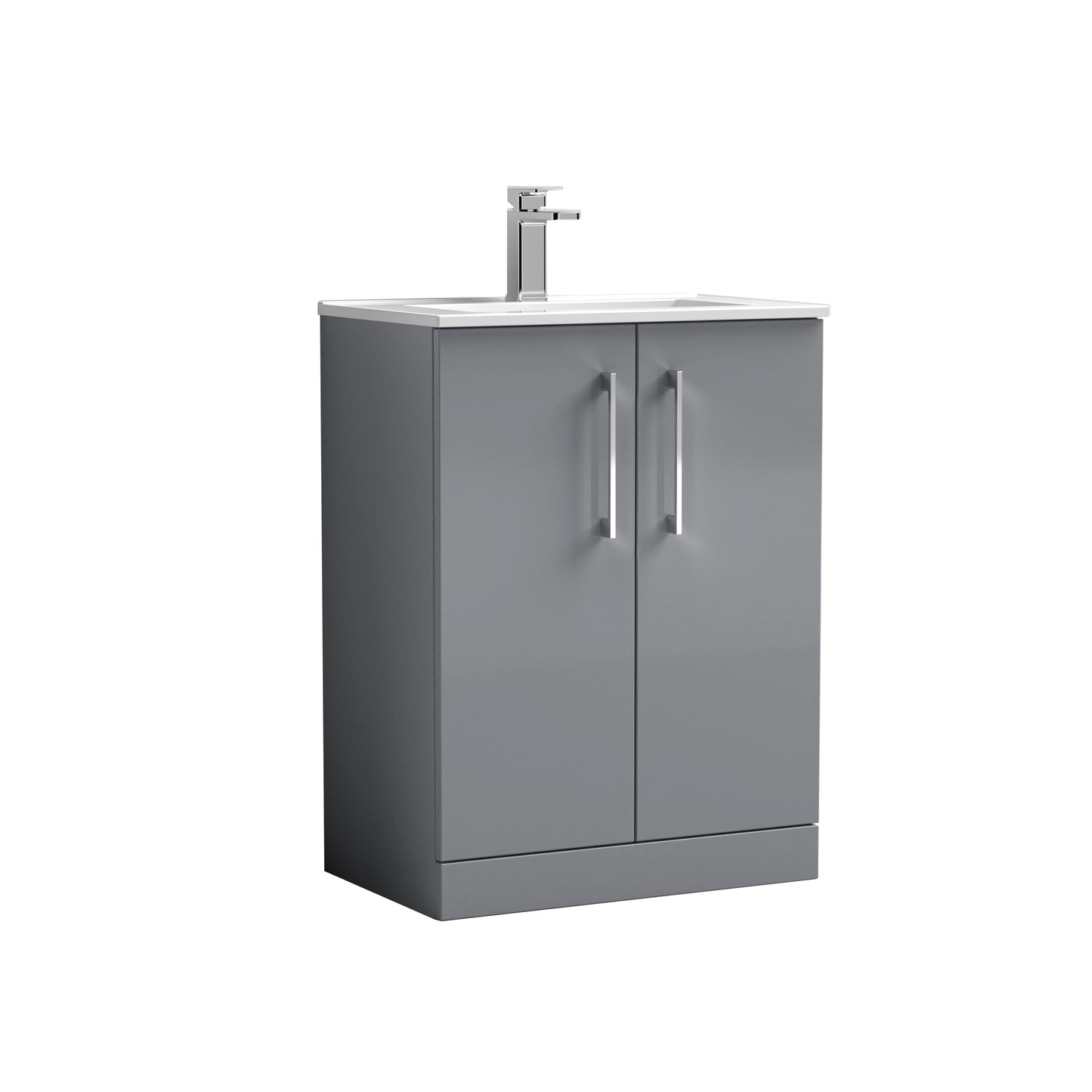 NUIE 600mm Floor Standing 2 Door Vanity & Basin 2
