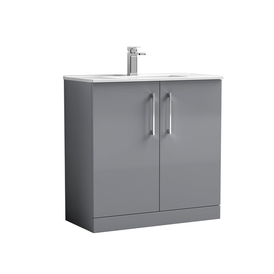 NUIE 800mm Floor Standing 2 Door Vanity & Basin 2