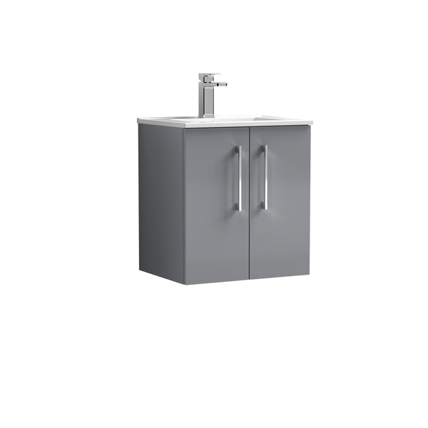 NUIE 500mm Wall Hung 2 Door Vanity & Basin 2
