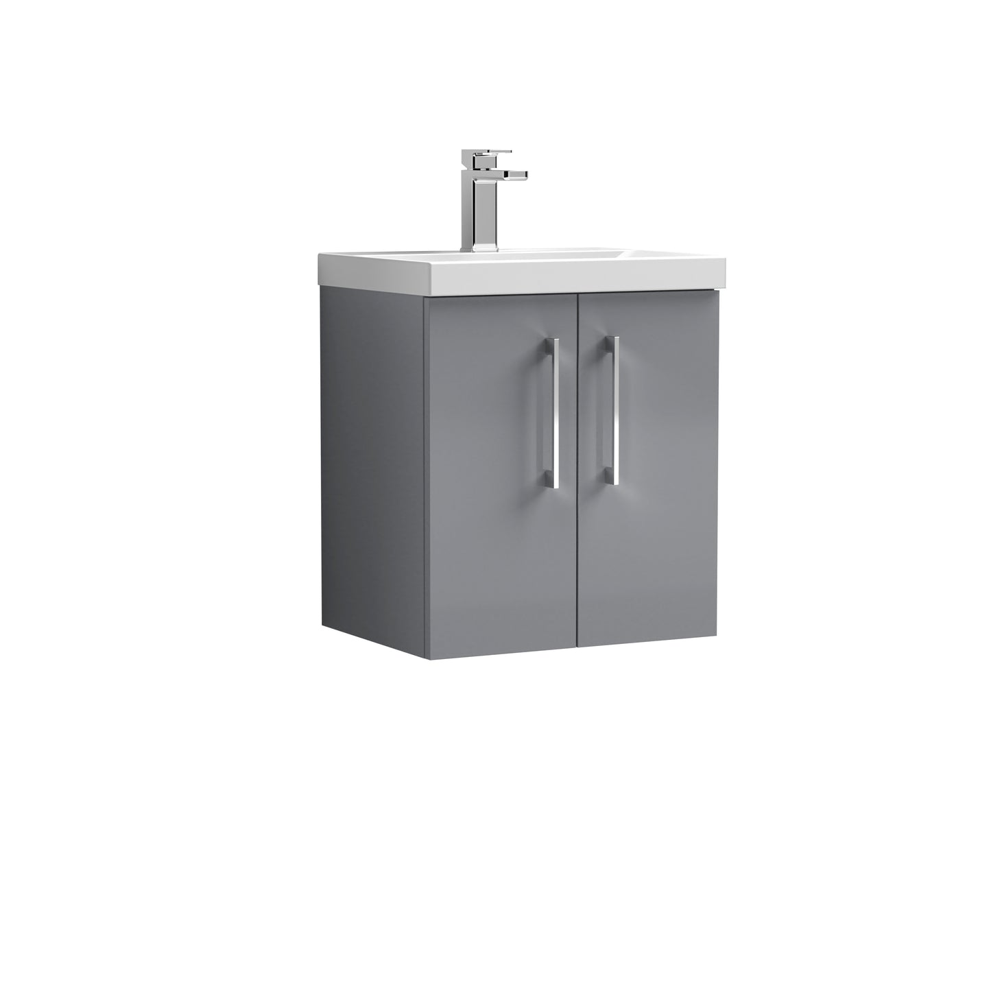 NUIE 500mm Wall Hung 2 Door Vanity & Basin 3