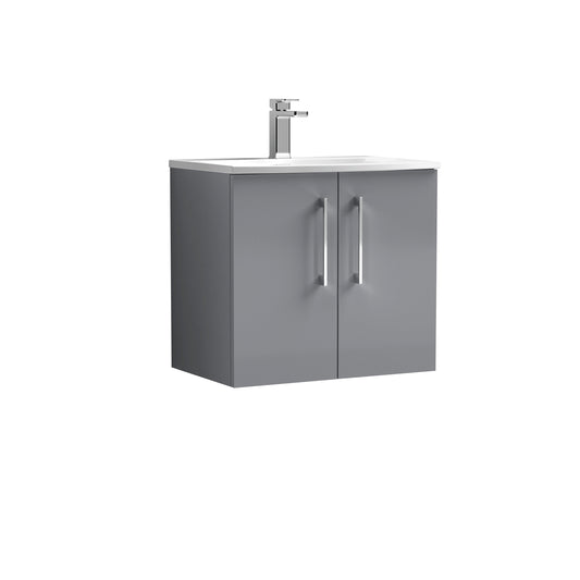 NUIE 600mm Wall Hung 2 Door Vanity & Basin 4
