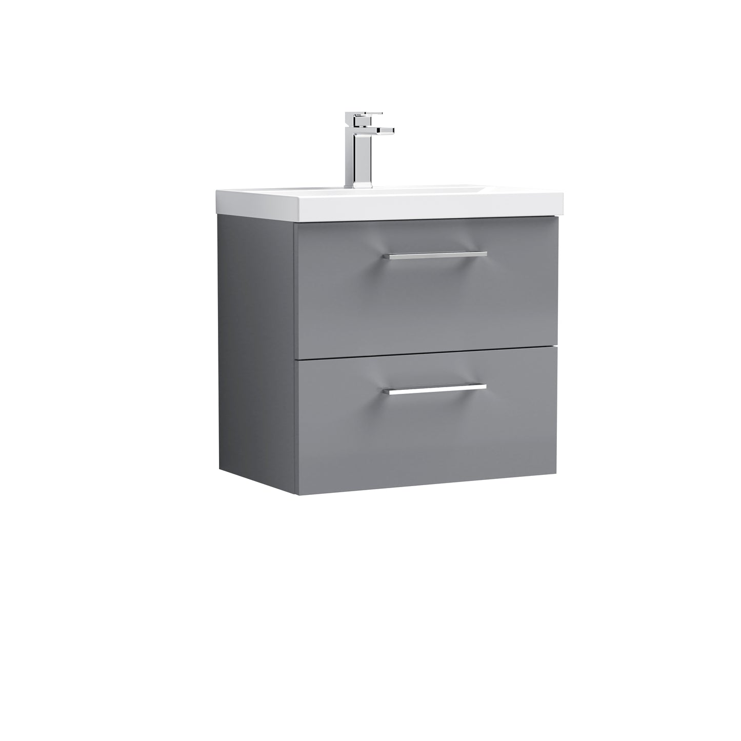 NUIE 600mm Wall Hung 2 Drawer Vanity & Basin 1