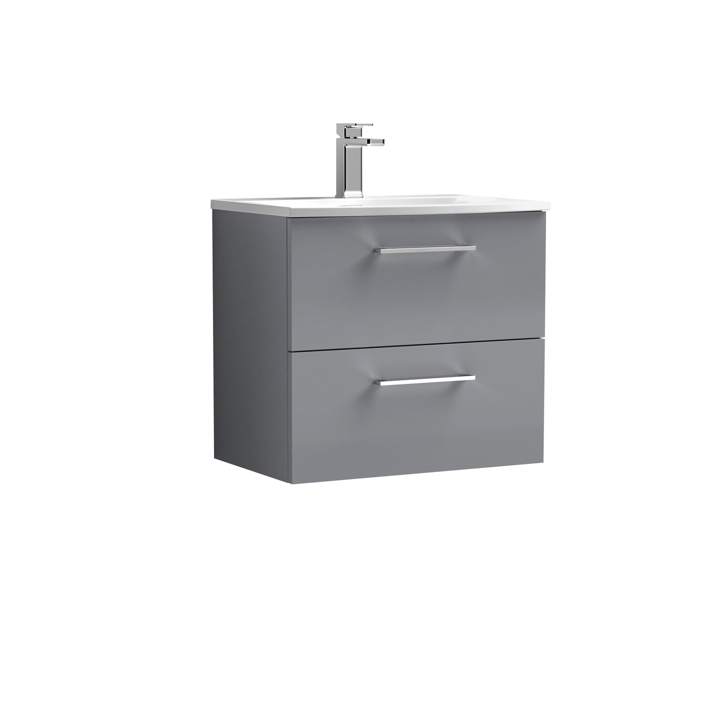 NUIE 600mm Wall Hung 2 Drawer Vanity & Basin 4