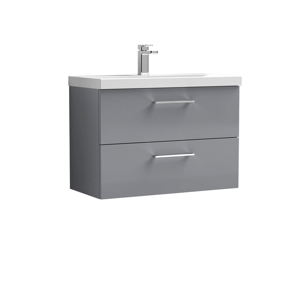 NUIE 800mm Wall Hung 2 Drawer Vanity & Basin 3