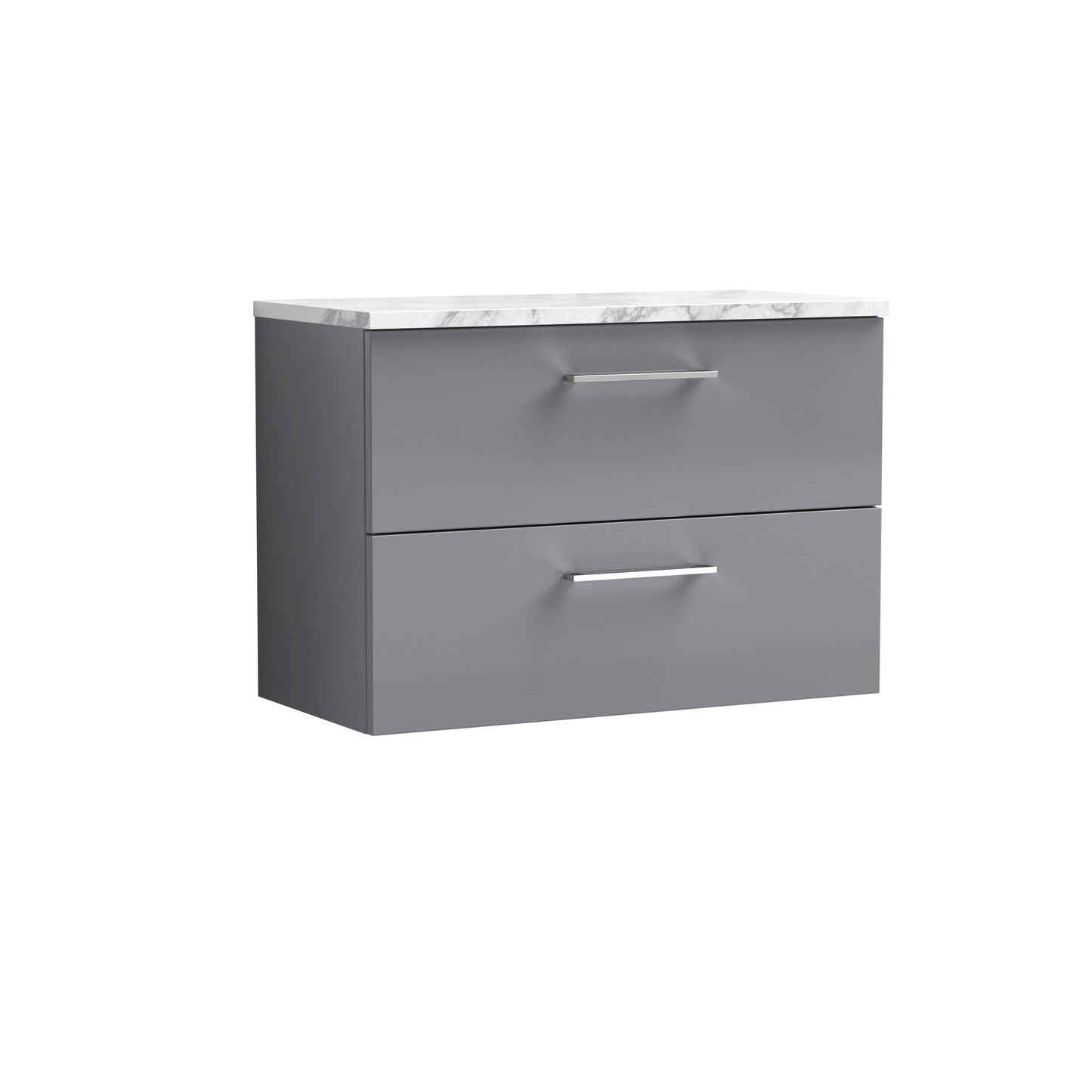 NUIE 800mm Wall Hung 2-Drawer Vanity & Laminate Worktop