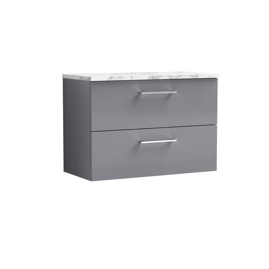 NUIE 800mm Wall Hung 2-Drawer Vanity & Laminate Worktop
