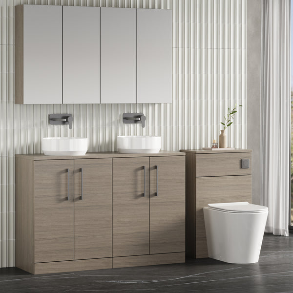 NUIE 1200mm Floor Standing 4 Door Vanity & Worktop