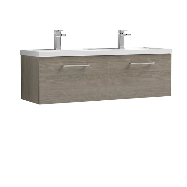 NUIE 1200mm Wall Hung 2 Drawer Vanity & Double Basin