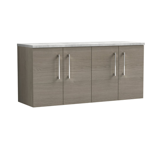 NUIE 1200mm Wall Hung 4-Door Vanity & Laminate Worktop