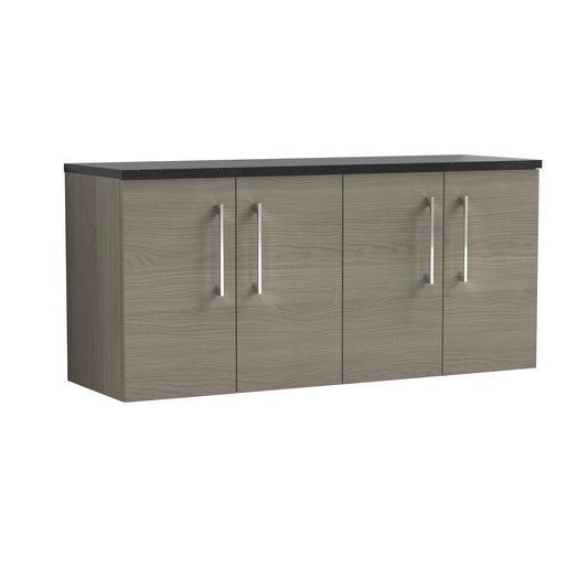 NUIE 1200mm Wall Hung 4-Door Vanity & Laminate Worktop