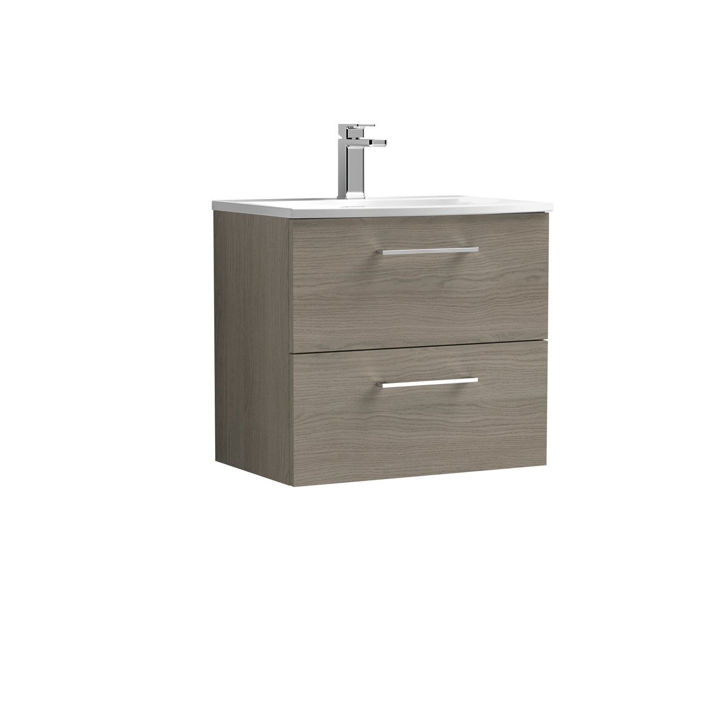 NUIE 600mm Wall Hung 2 Drawer Vanity & Basin 4