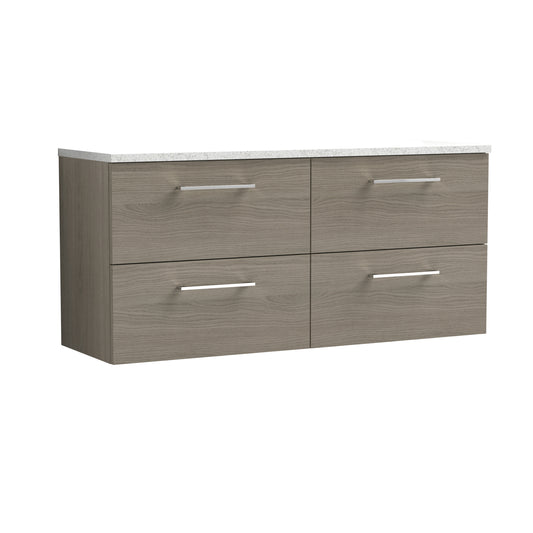 NUIE 1200mm Wall Hung 4-Drawer Vanity & Laminate Worktop