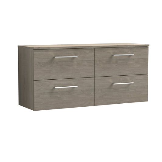 NUIE 1200mm Wall Hung 4 Drawer Vanity & Worktop