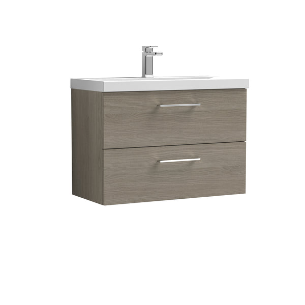 NUIE 800mm Wall Hung 2 Drawer Vanity & Basin 3