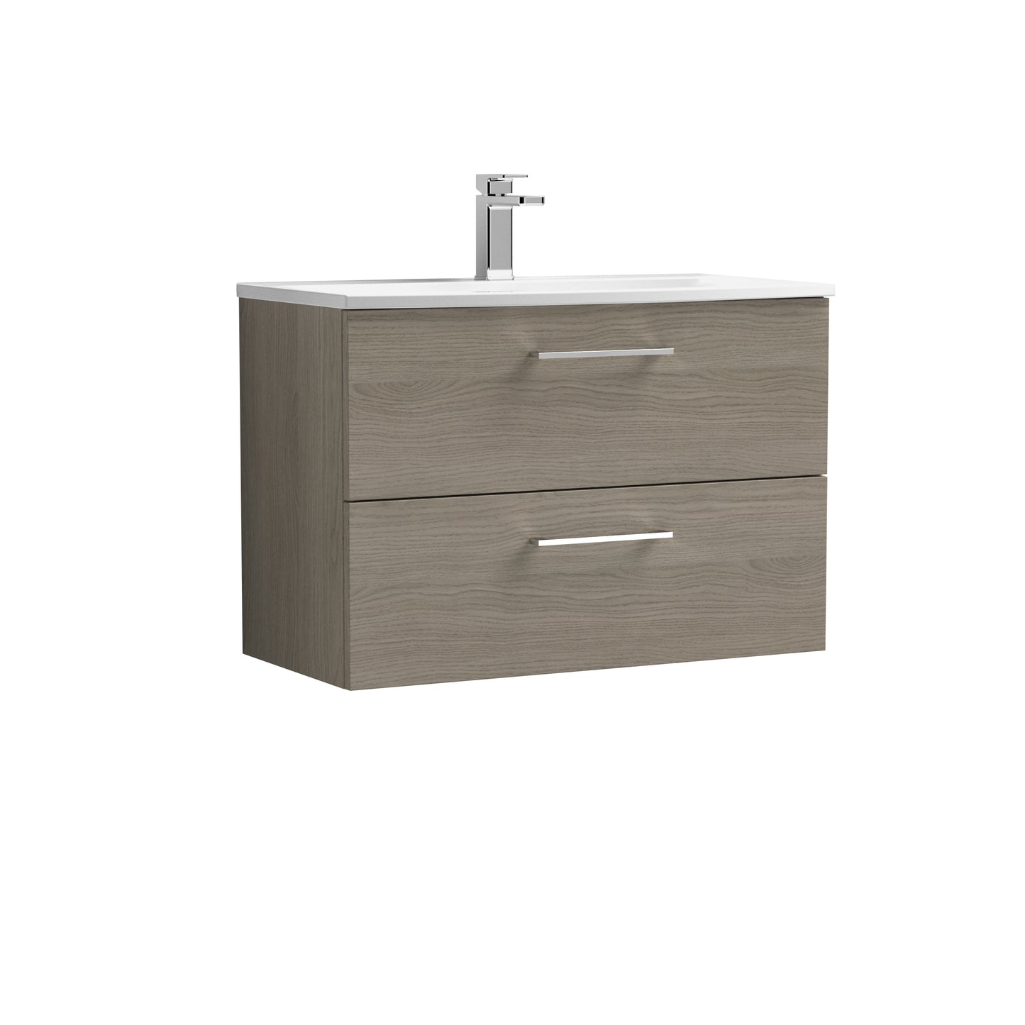 NUIE 800mm Wall Hung 2 Drawer Vanity & Basin 4