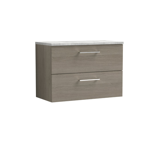 NUIE 800mm Wall Hung 2 Drawer Vanity & Laminate Top