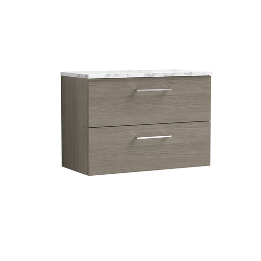 NUIE 800mm Wall Hung 2-Drawer Vanity & Laminate Worktop