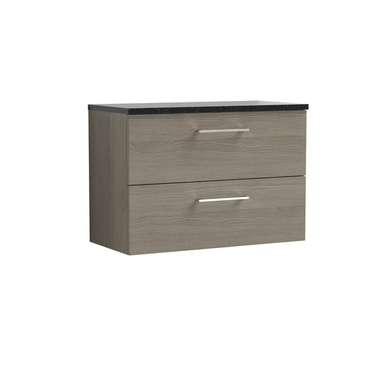 NUIE 800mm Wall Hung 2 Drawer Vanity & Laminate Top