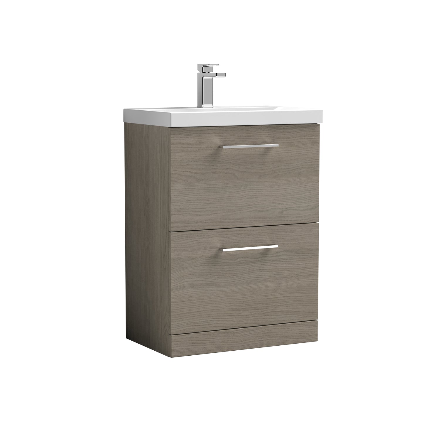 NUIE 600mm Floor Standing 2 Drawer Vanity & Basin 3
