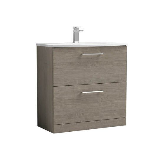 NUIE 800mm Floor Standing 2 Drawer Vanity & Basin 4
