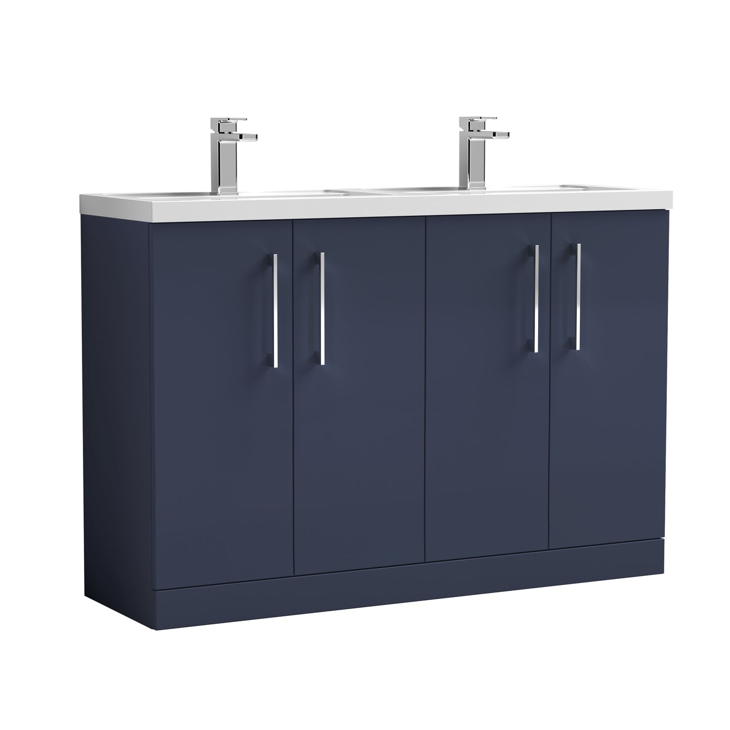 NUIE 1200mm Floor Standing 4-Door Vanity & Double Basin