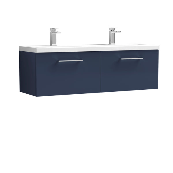 NUIE 1200mm Wall Hung 2-Drawer Vanity & Double Basin