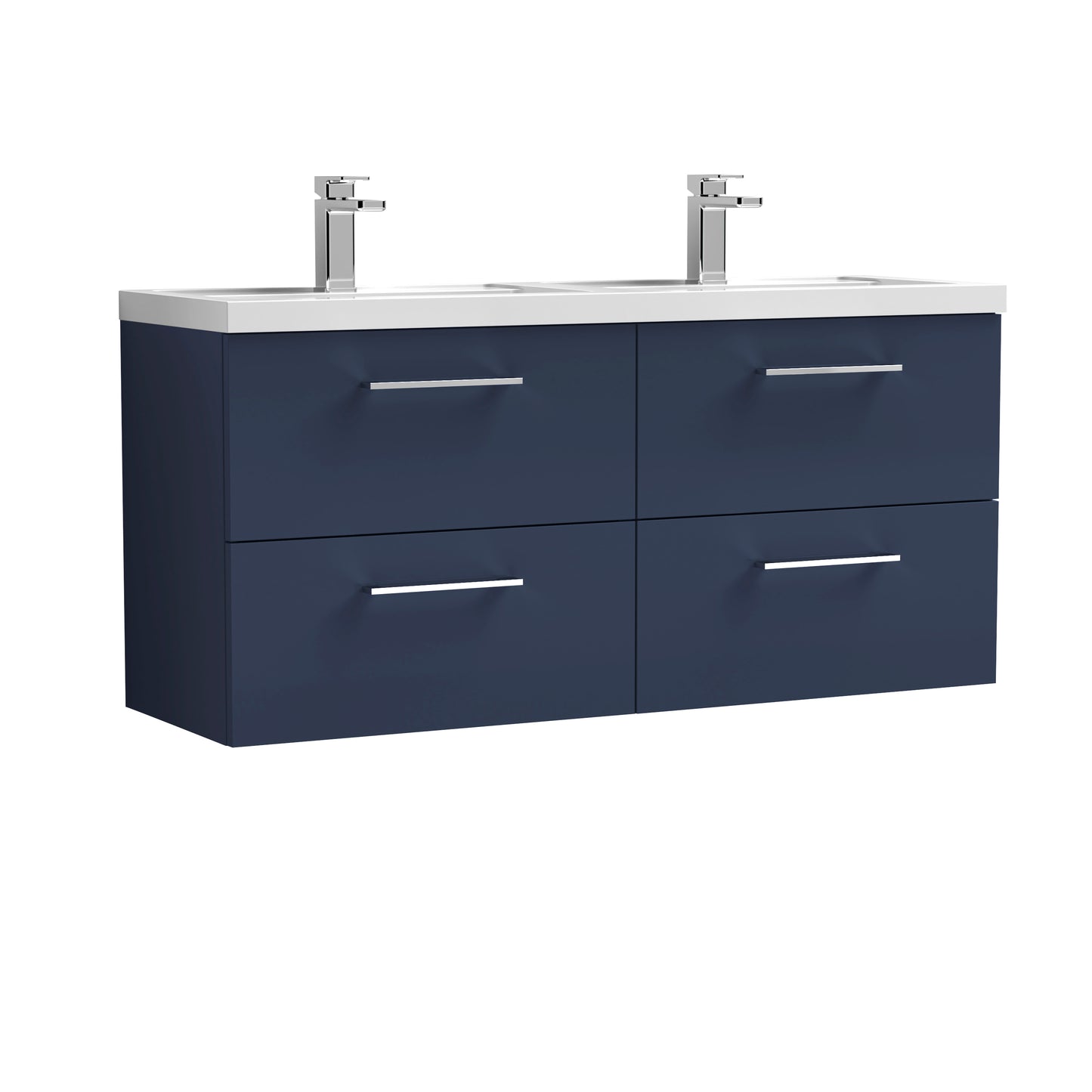 NUIE 1200mm Wall Hung 4-Drawer Vanity & Double Basin