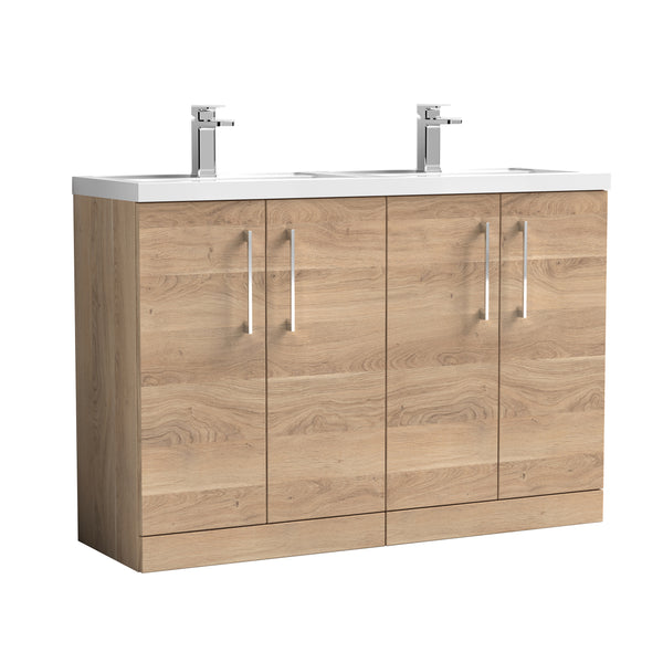 NUIE 1200mm Floor Standing 4-Door Vanity & Double Basin