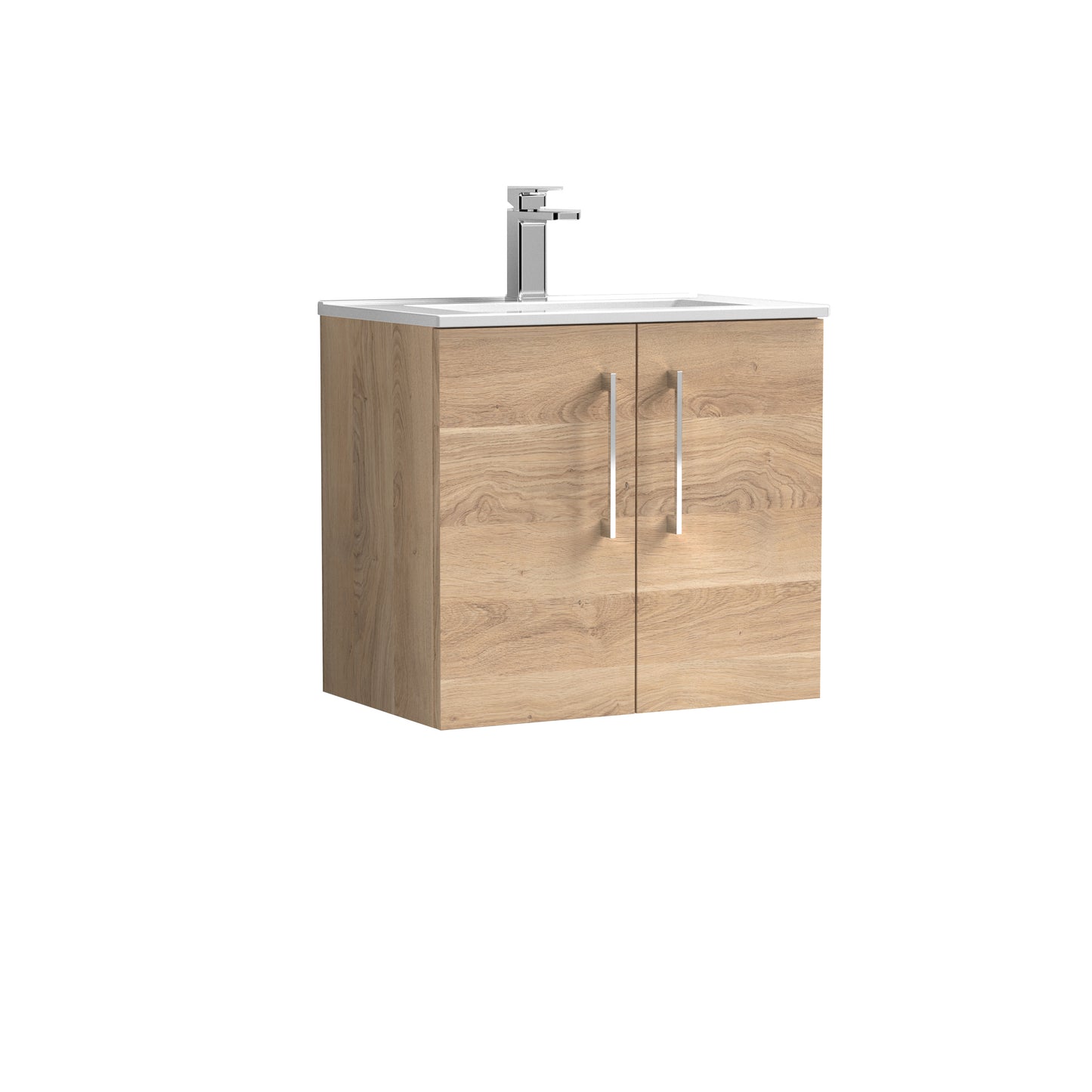 NUIE 600mm Wall Hung 2-Door Vanity & Basin 2