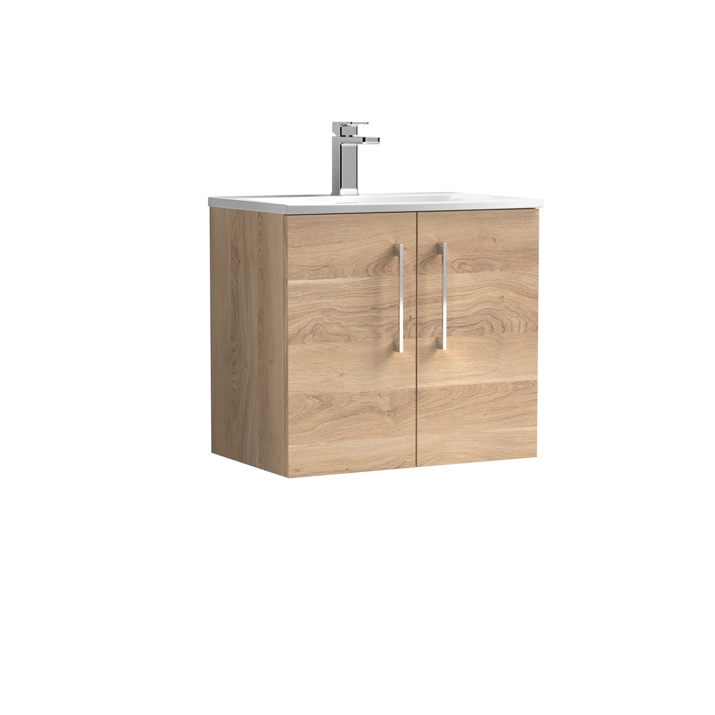 NUIE 600mm Wall Hung 2-Door Vanity & Basin 4
