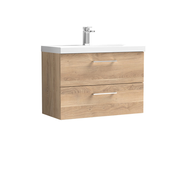 NUIE 800mm Wall Hung 2-Drawer Vanity & Basin 3