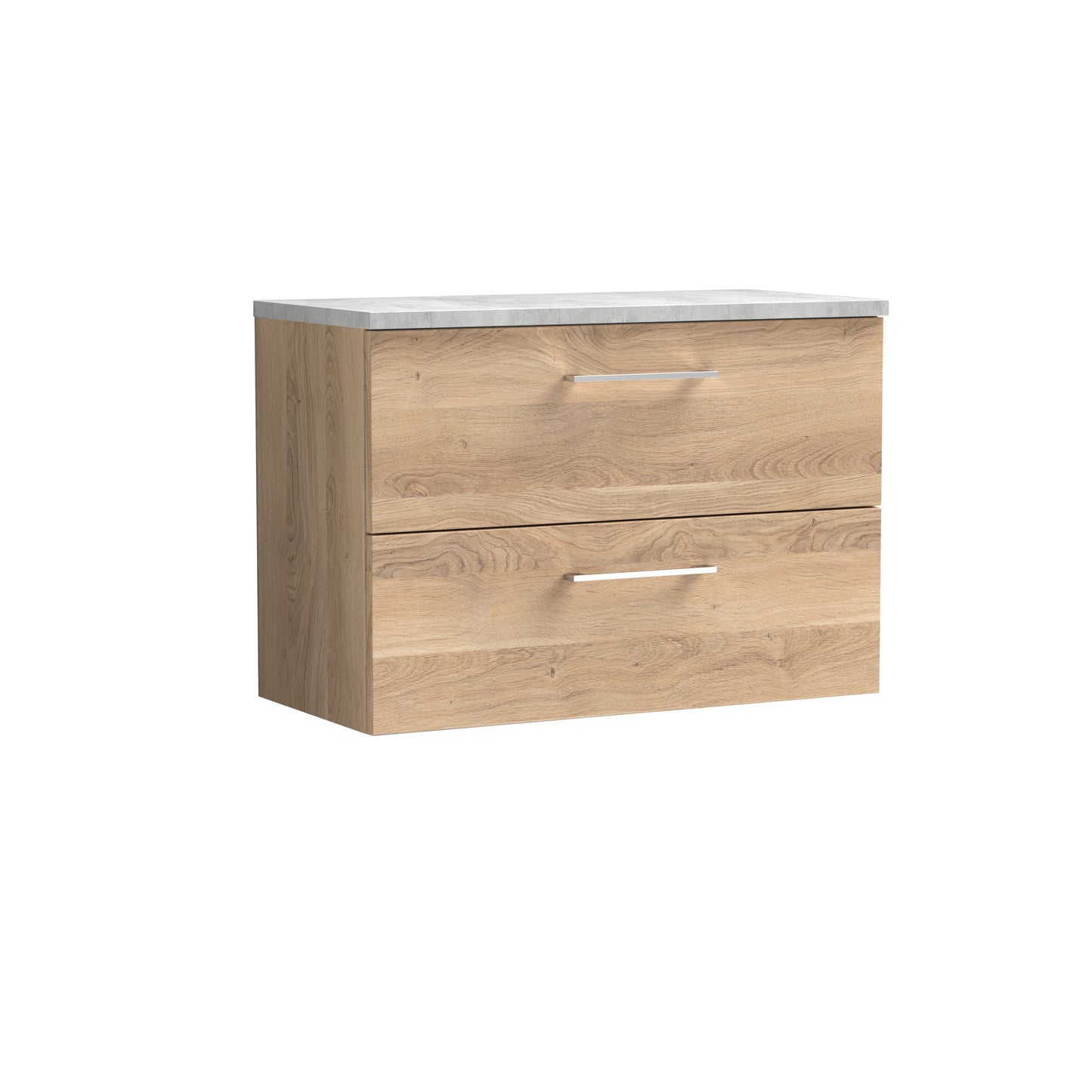 NUIE 800mm Wall Hung 2-Drawer Vanity & Laminate Worktop