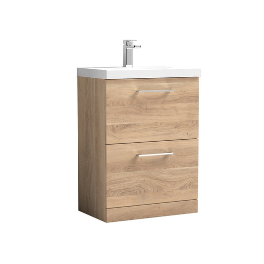 NUIE 600mm Floor Standing 2-Drawer Vanity & Basin 1