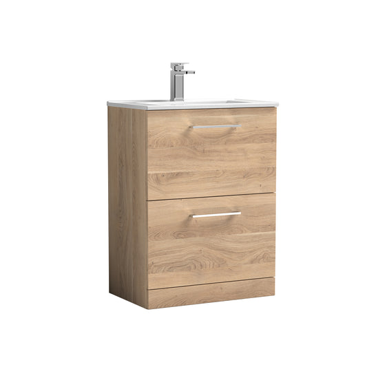 NUIE 600mm Floor Standing 2-Drawer Vanity & Basin 2