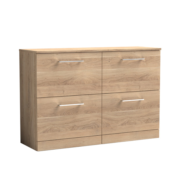 NUIE 1200mm Floor Standing 4-Drawer Vanity & Worktop