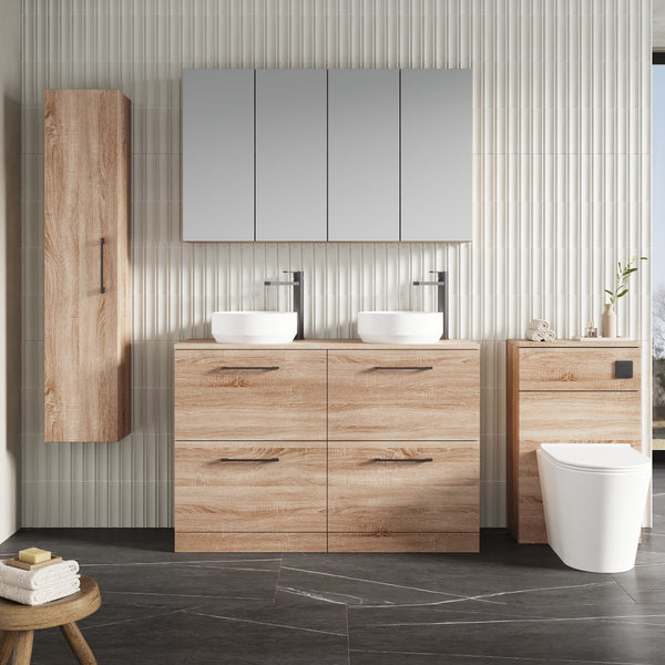 NUIE 1200mm Floor Standing 4-Drawer Vanity & Worktop