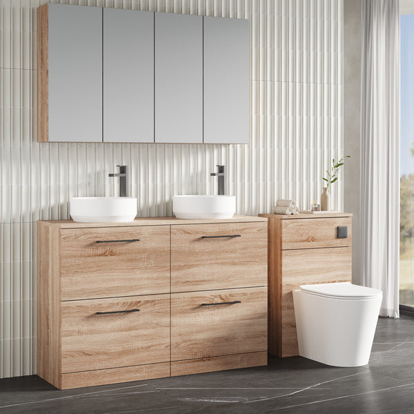 NUIE 1200mm Floor Standing 4-Drawer Vanity & Worktop