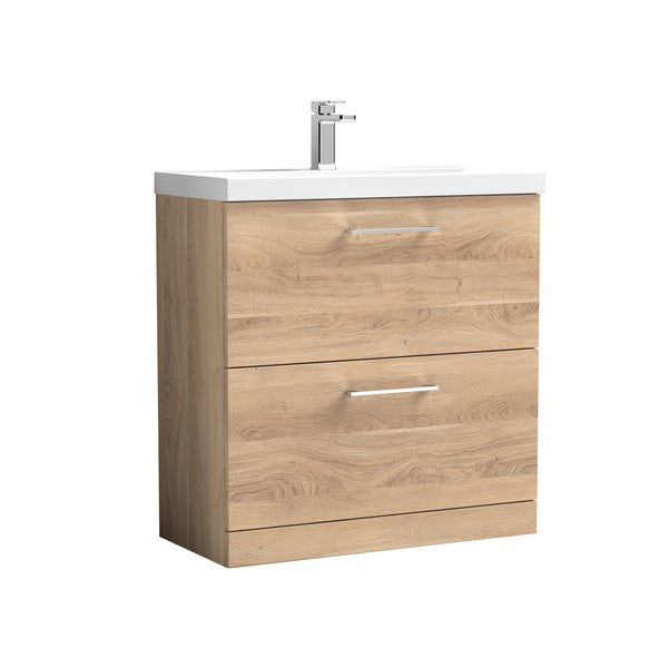 NUIE 800mm Floor Standing 2-Drawer Vanity & Basin 3