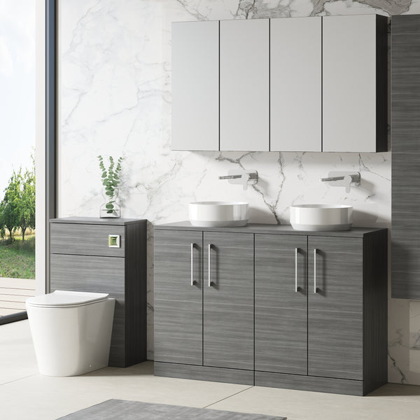 NUIE 1200mm Floor Standing 4 Door Vanity & Worktop