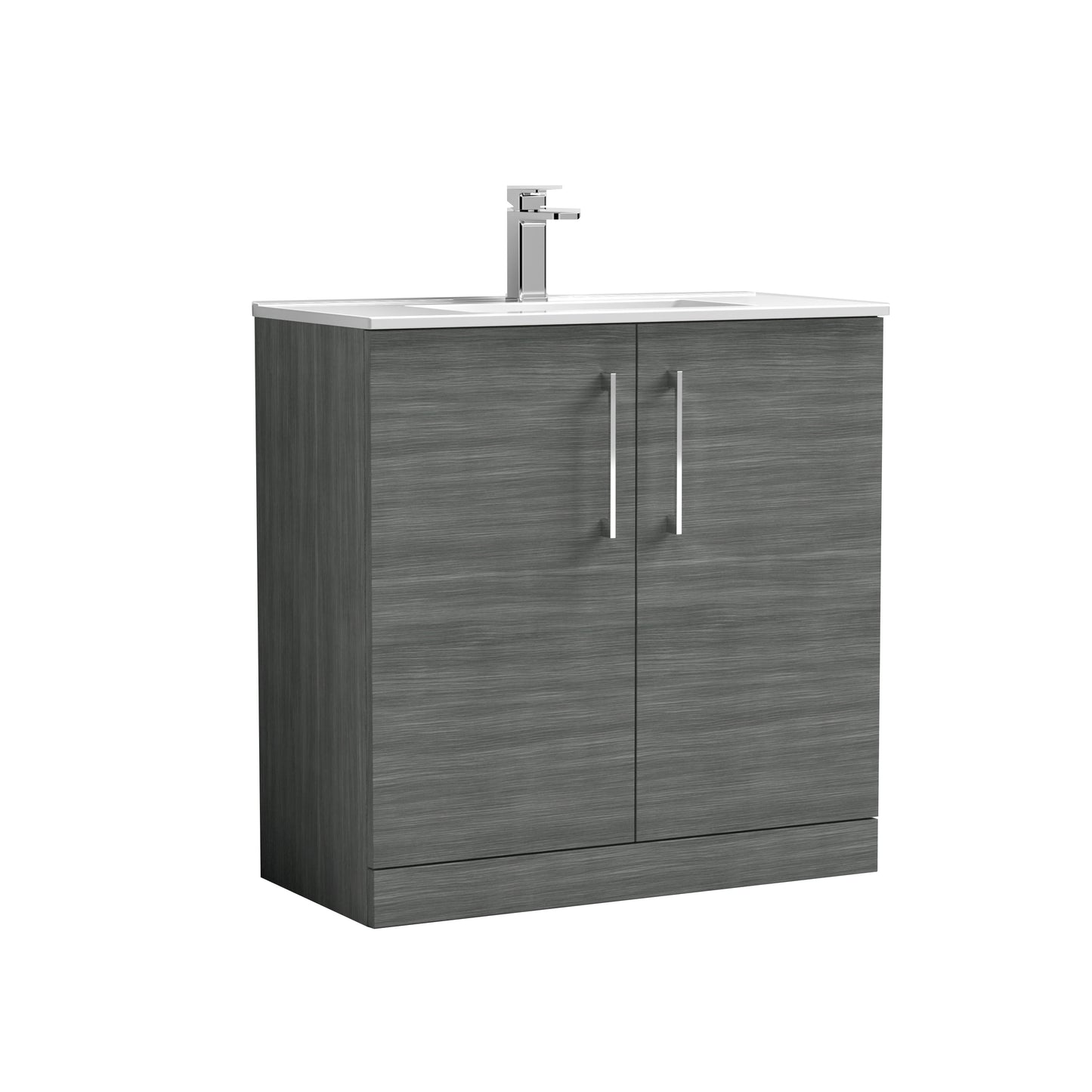 NUIE 800mm Floor Standing 2 Door Vanity & Basin 2