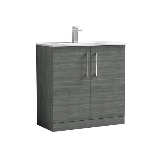 NUIE 800mm Floor Standing 2 Door Vanity & Basin 2